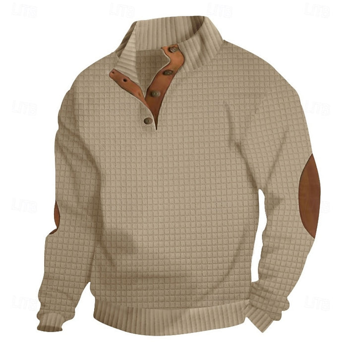 Clark | Textured Stand-Collar Pullover