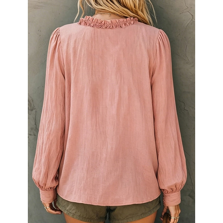 Brielle | Ruffled V-Neck Blouse