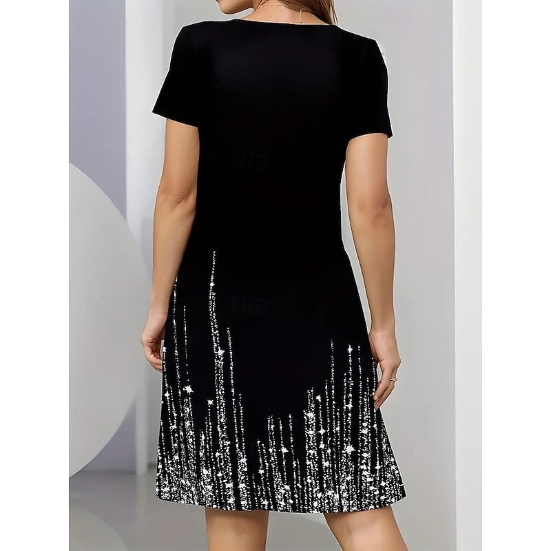 Katherine | Shimmer-Hem Midi Dress