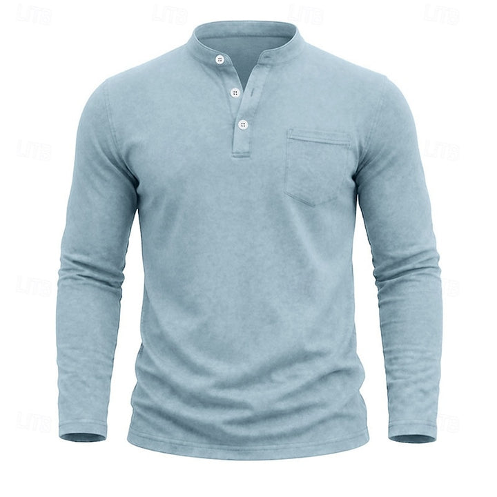 Landon | Classic Long-Sleeve Henley Shirt