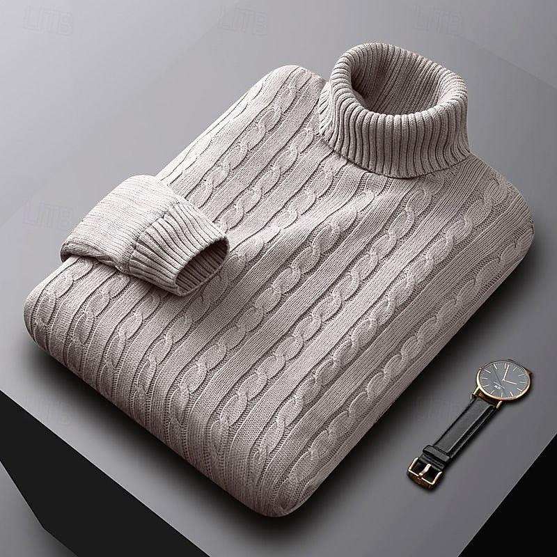 Callan | Cable-Knit Turtleneck Sweater