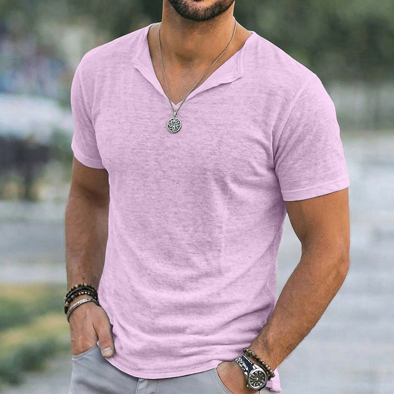 Xavier | Relaxed V-Neck Short-Sleeve T-Shirt