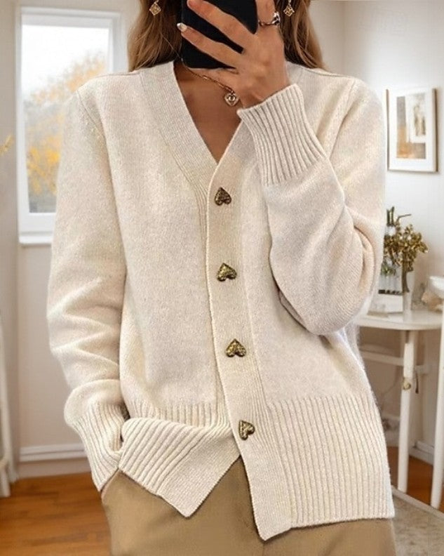 Anna | Elegant Cardigan with Heart-Shaped Buttons