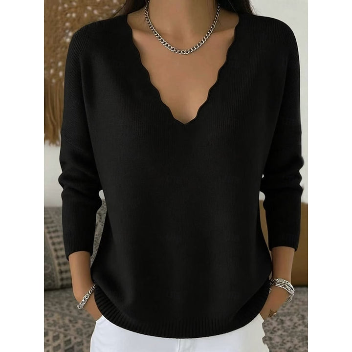 Marlowe | Scalloped V-Neck Halloween Sweater