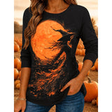 Ruby | Halloween Witch Graphic Long-Sleeve Top