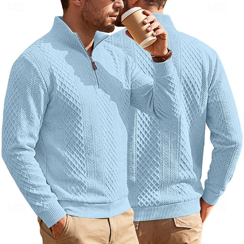 Spencer | Textured Quarter-Zip Pullover