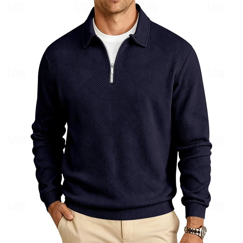 Emory | Textured Quarter-Zip Pullover