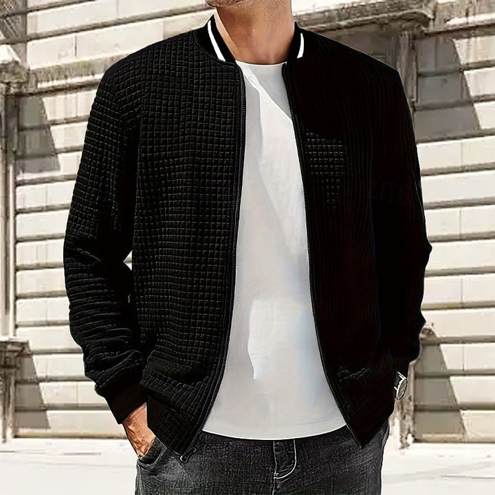 Callister | Textured Zip-Up Bomber Jacket
