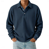 Oscar | Ribbed Long-Sleeve Polo Shirt