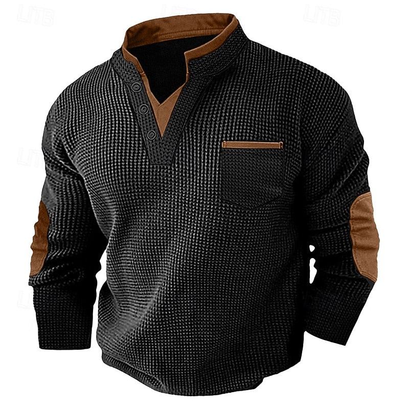 Dexter | Textured Button Henley