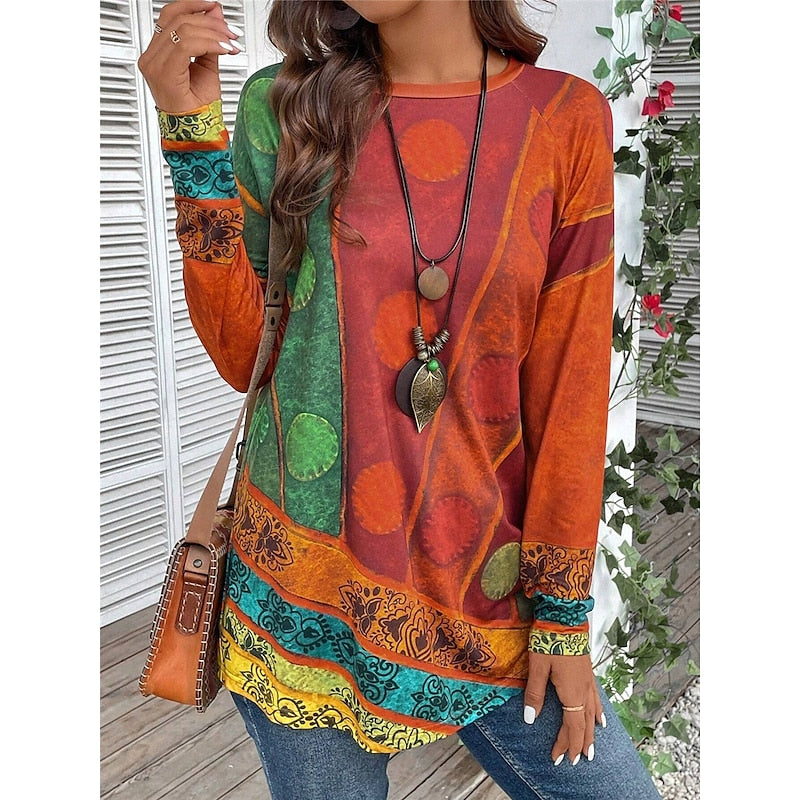 Teresa | Vintage Art-Print Tunic