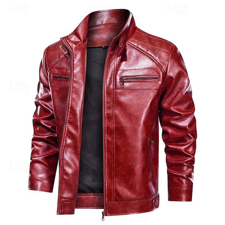 Winston | Classic Stand-Collar Biker Jacket