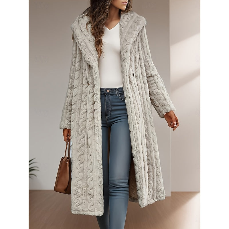 Dahlia | Cozy Hooded Long Coat
