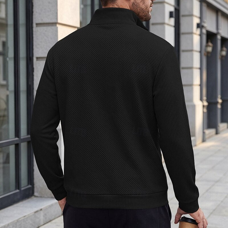 Sawyer | Textured Quarter-Zip Pullover