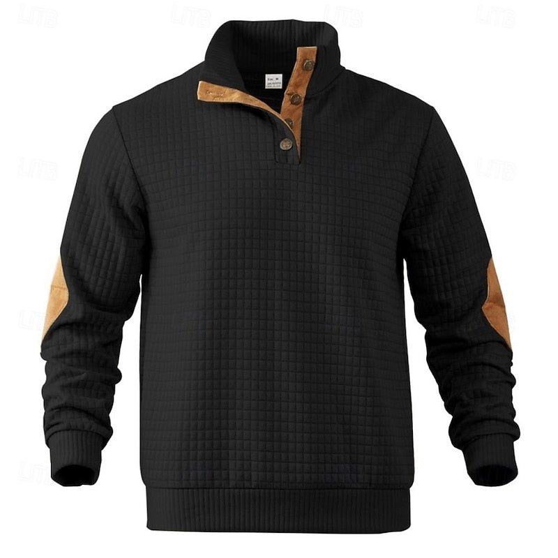 Clark | Textured Stand-Collar Pullover