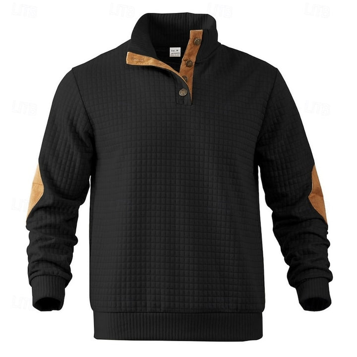 Clark | Textured Stand-Collar Pullover
