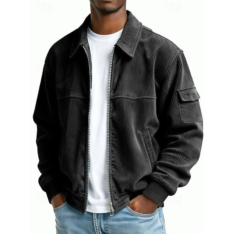 Wade | Ribbed Textured Zip Jacket