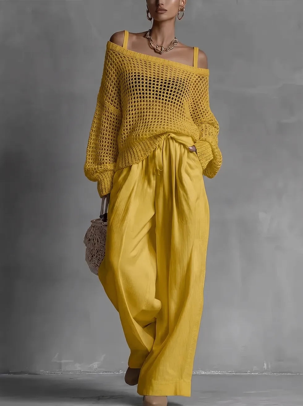 Odette | Relaxed Openwork Two-Piece Set