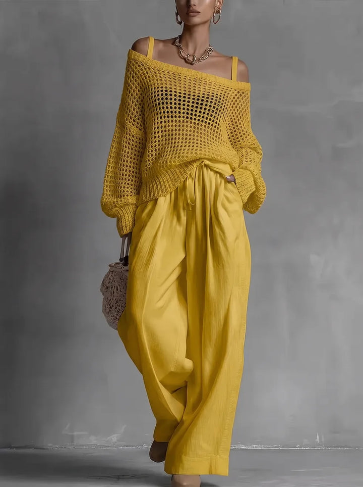 Odette | Relaxed Openwork Two-Piece Set