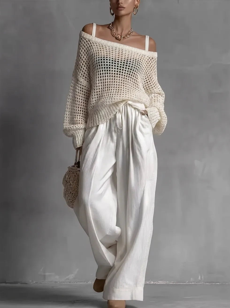 Odette | Relaxed Openwork Two-Piece Set