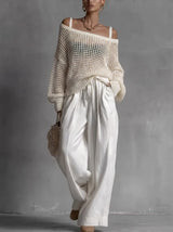 Odette | Relaxed Openwork Two-Piece Set