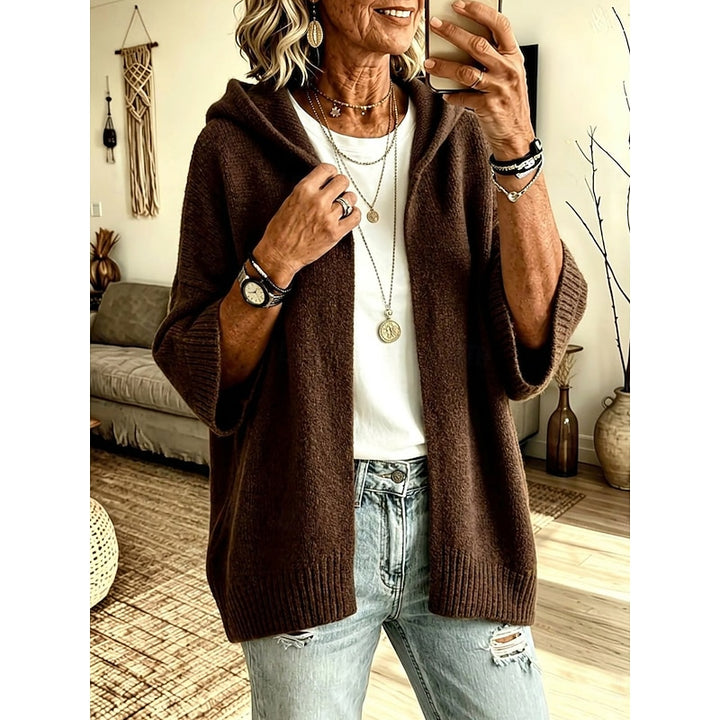 Colleen | Cozy Hooded Open-Front Cardigan