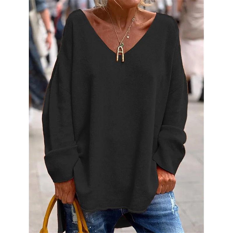 Camille | Relaxed V-Neck Pullover