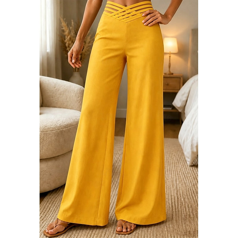 Hazel | High-Waisted Wide-Leg Trousers