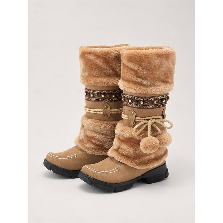 Freya | Boho Fur-Cuff Winter Boots