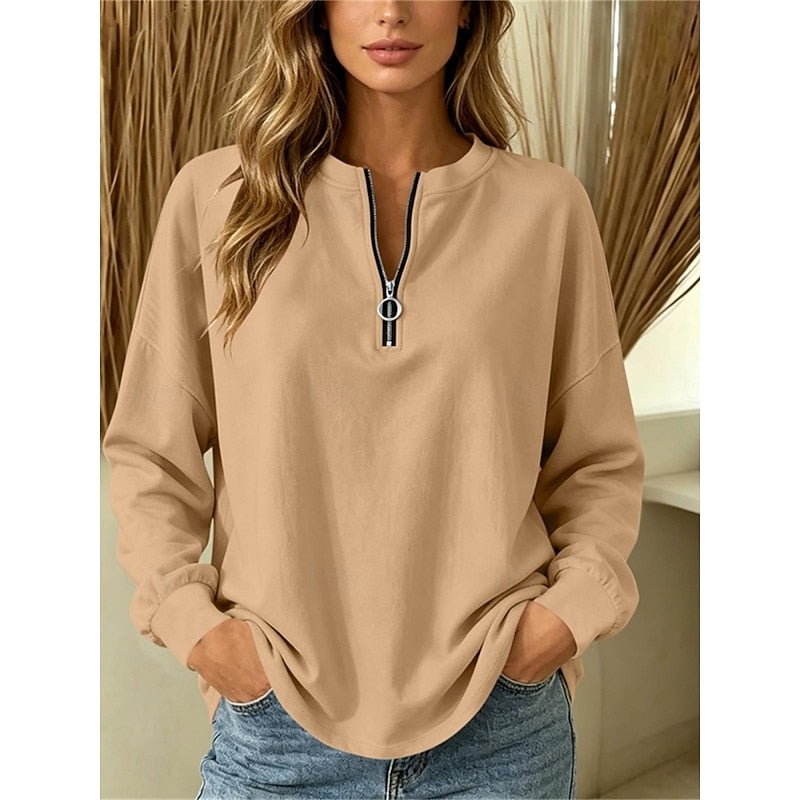 Bonnie | Quarter-Zip Long Sleeve Top