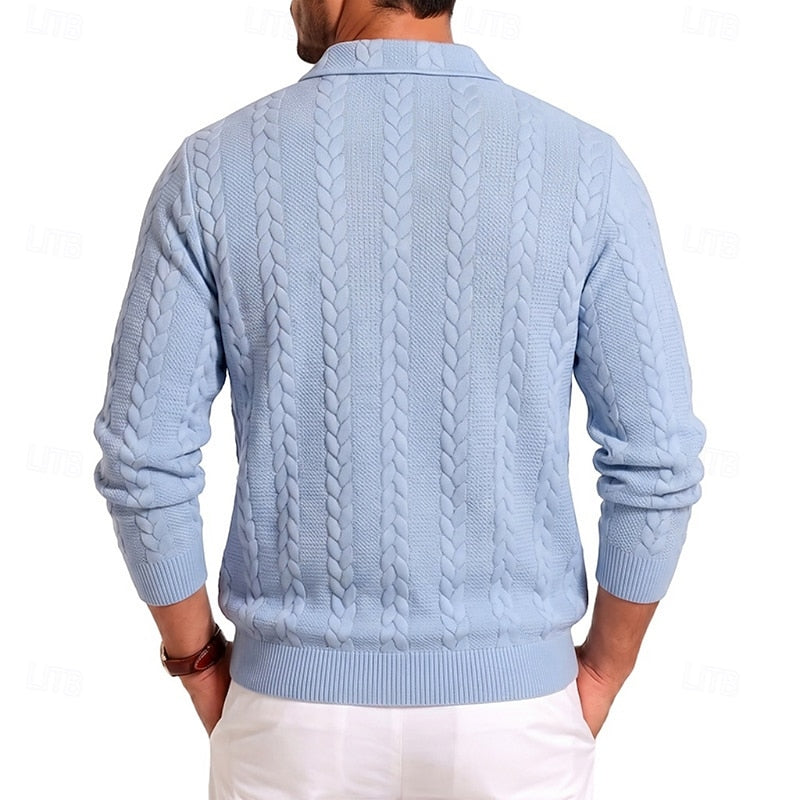 Maddox | Textured Quarter-Zip Sweater