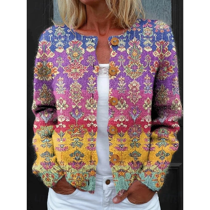 Felicia | Floral Button-Front Cardigan