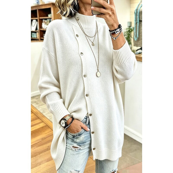 Willa | Buttoned Turtleneck Cardigan