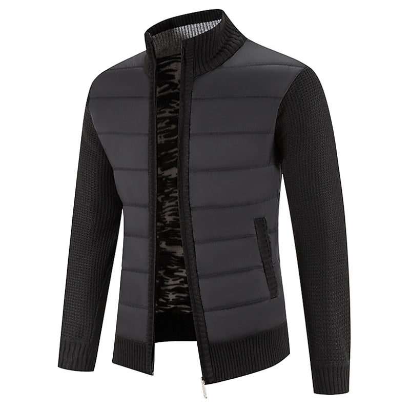 Vernon | Zip-Front Stand Collar Cardigan
