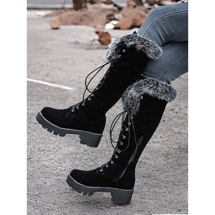 Matilda | Fur-Trimmed Lace-Up Winter Boots