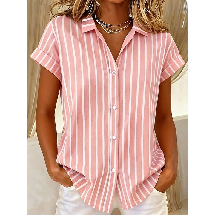 Bridget | Striped Collared Shirt