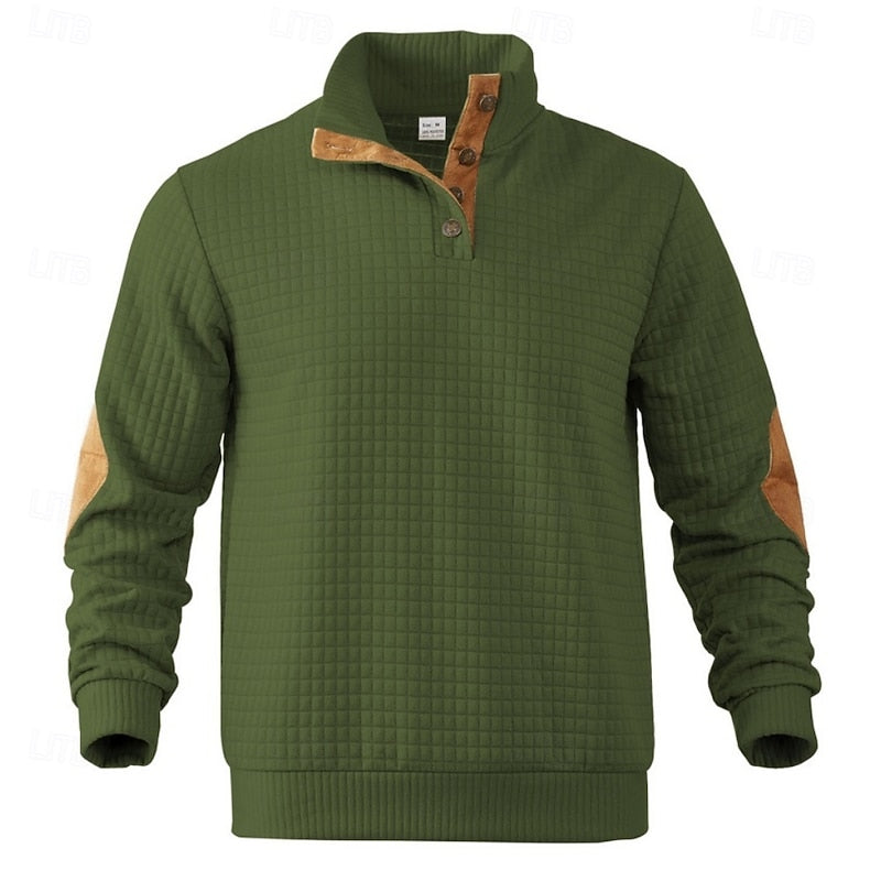 Clark | Textured Stand-Collar Pullover