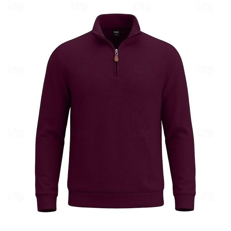 Sawyer | Textured Quarter-Zip Pullover
