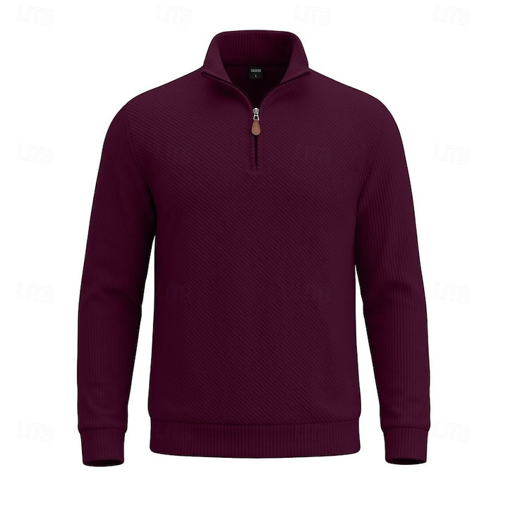 Sawyer | Textured Quarter-Zip Pullover