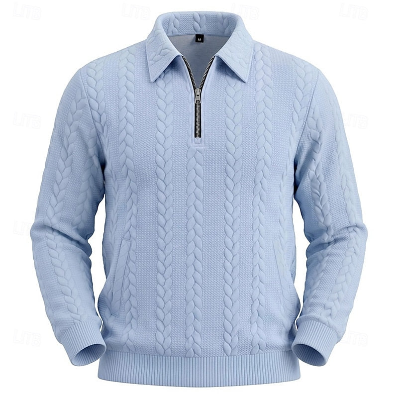 Maddox | Textured Quarter-Zip Sweater