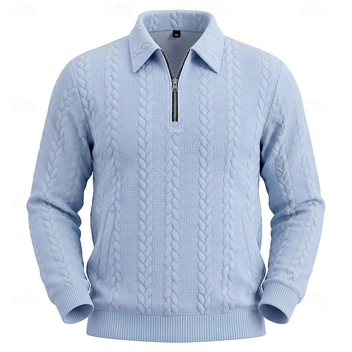 Maddox | Textured Quarter-Zip Sweater