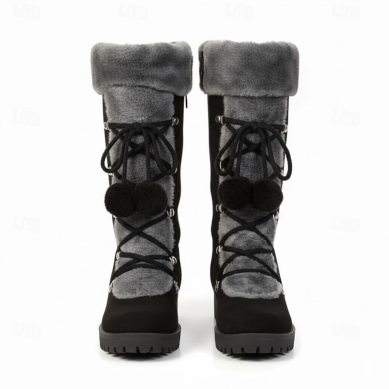 Elowen | Cozy Lace-Up Winter Boots