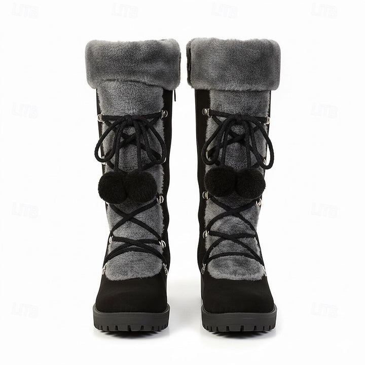 Elowen | Cozy Lace-Up Winter Boots