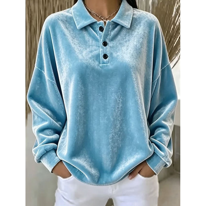 Cassidy | Relaxed Collared Pullover Top