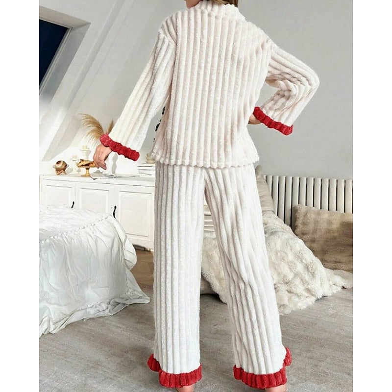 Susanna | Cozy Ruffle-Trim Two-Piece Set