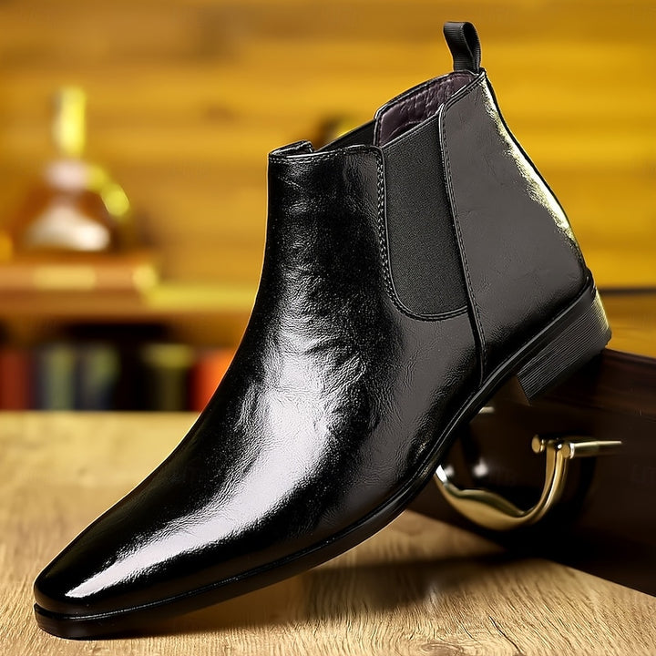 Barnaby | Polished Ankle Chelsea Boots