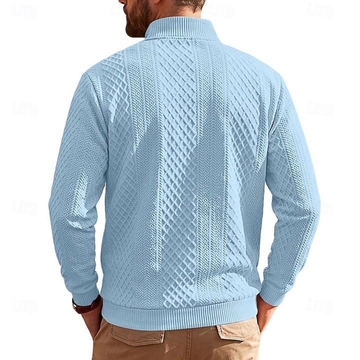 Spencer | Textured Quarter-Zip Pullover