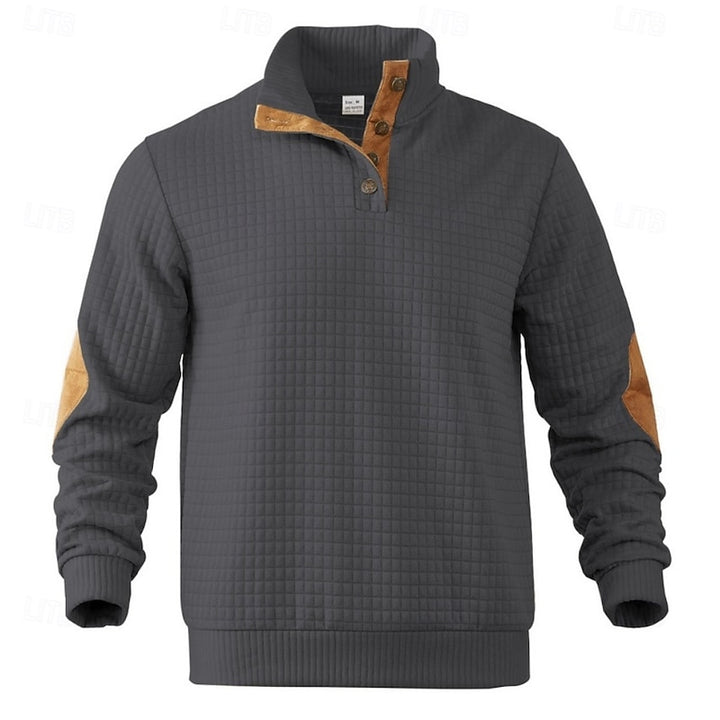 Clark | Textured Stand-Collar Pullover