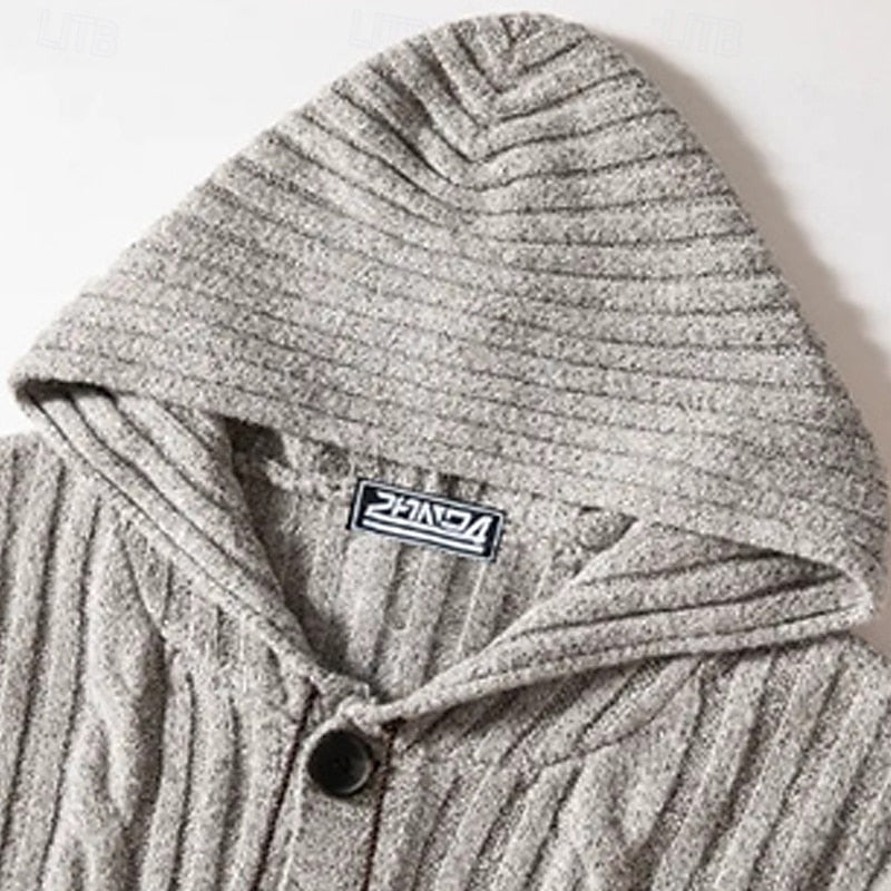 Keegan | Cable-Knit Hooded Cardigan