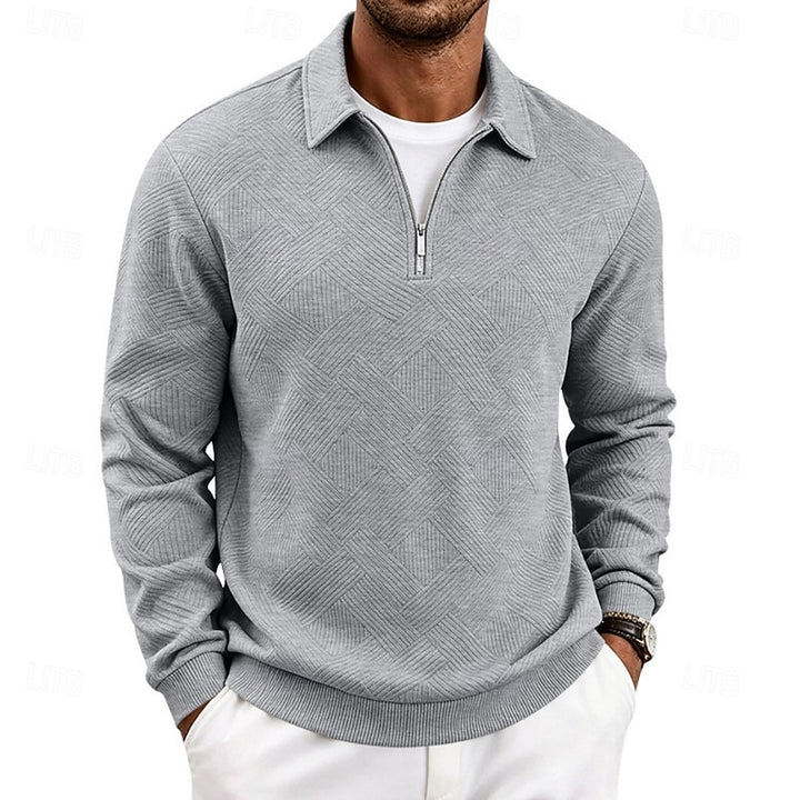Emory | Textured Quarter-Zip Pullover